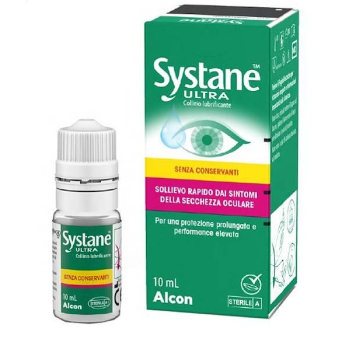 Systane Ultra Senza Conservanti Collirio Lubrificante per Occhi Secchi 10 ml