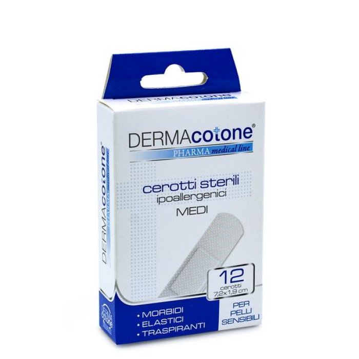 DERMACOTONE Cerotto Ipoallergenico Medicale 7,2 x 1,9 cm – Protezione Delicata per Pelli Sensibili