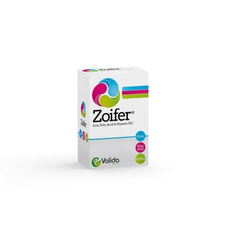 Zoifer 20 capsule - integratore con ferro acido folico e vitamina B12 per carenze di ferro