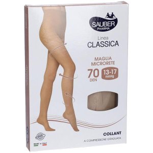 Sauber donna QSK 70 collant compressione media NE/BLL/XL - calze contenitive modellanti