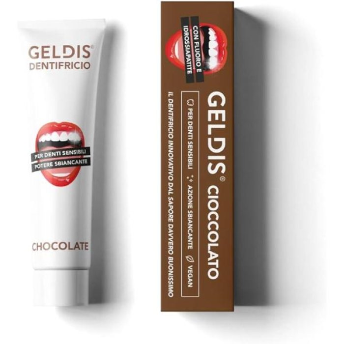 Geldis Dentifricio al Cioccolato per Bambini - Pasta Dentifricia al Gusto di Cioccolato Dolce per Igiene Orale Quotidiana