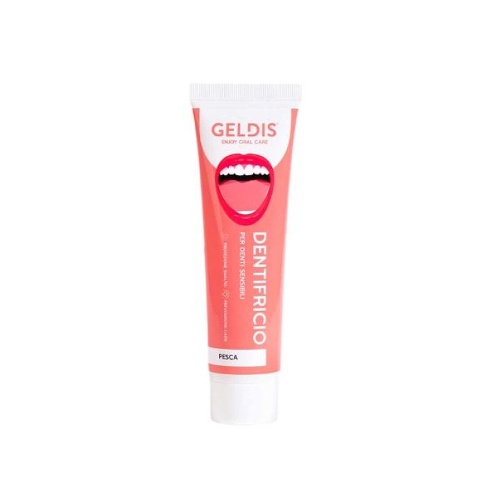 Geldis Dentifricio alla Pesca Rosa 75 ml – Dentifricio Delicato al Gusto Pesca per Igiene Orale Quotidiana