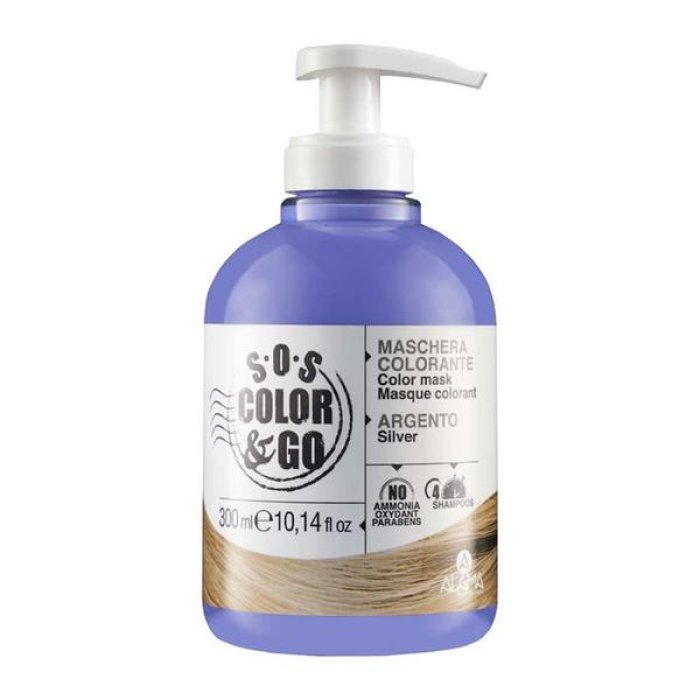 SOS Color & Go Maschera Colorante Argento Effetto Colorazione Riflessante 300 ml
