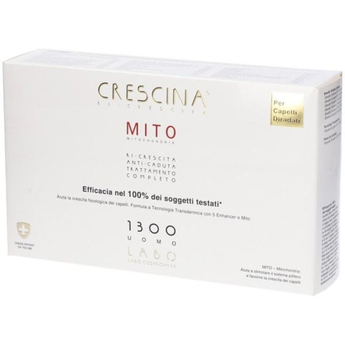 Crescina Ri-C Mito 1300 uomo 10+10 fiale - trattamento anticaduta e ricrescita capelli