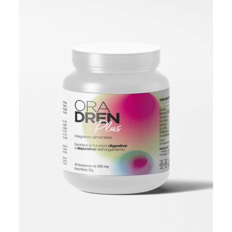Ora Dren Plus 40 Compresse Integratore Drenante per Gambe e Pancia Favorisce il Drenaggio dei Liquidi e la Depurazione