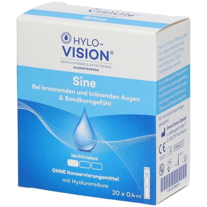 Hylo-Vision Sine Collirio Idratante e Protettivo 20 flaconcini