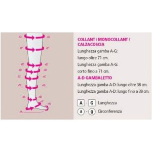 Calze a compressione medicale Medi in cotone gambaletto classe 2 unisex per vene varicose e gambe gonfie