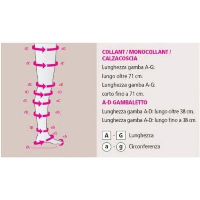 Calze a compressione medicale Medi in cotone gambaletto classe 2 unisex per vene varicose e gambe gonfie