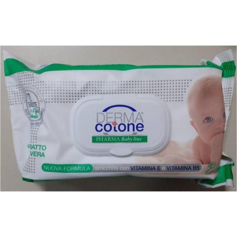 Dermacotone Baby Salviette Detergenti all’Aloe Vera 72 Pezzi – Salviette Umidificate Delicate per Neonati e Pelli Sensibili