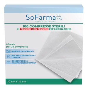 SF+ compresse TNT 10x10 25 pezzi - compresse in tessuto non tessuto per medicazioni