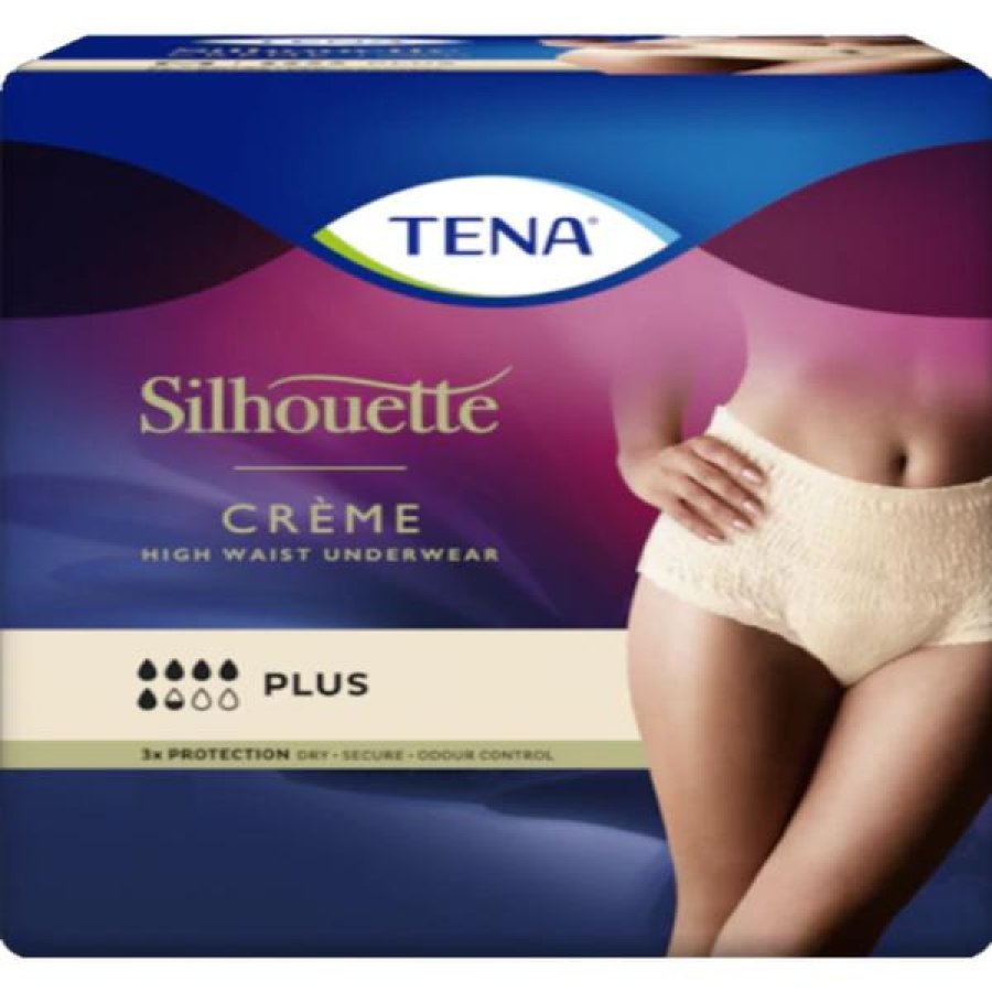 Tena Silhouette - Plus Creme Vita alta Mutandine Assorbenti Femminili Taglia M 9 mutandine