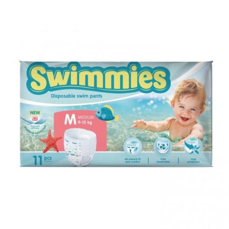 Kruidvat Swimmies Pants Pannolini Costume da Nuoto Taglia M 9-15 Chilogrammi 11 Pezzi