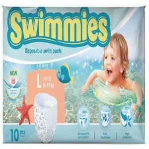 Swimmies Pants Large 12-17 kg 10 pezzi pannolini costume contenitivi per il mare e piscina per bambini