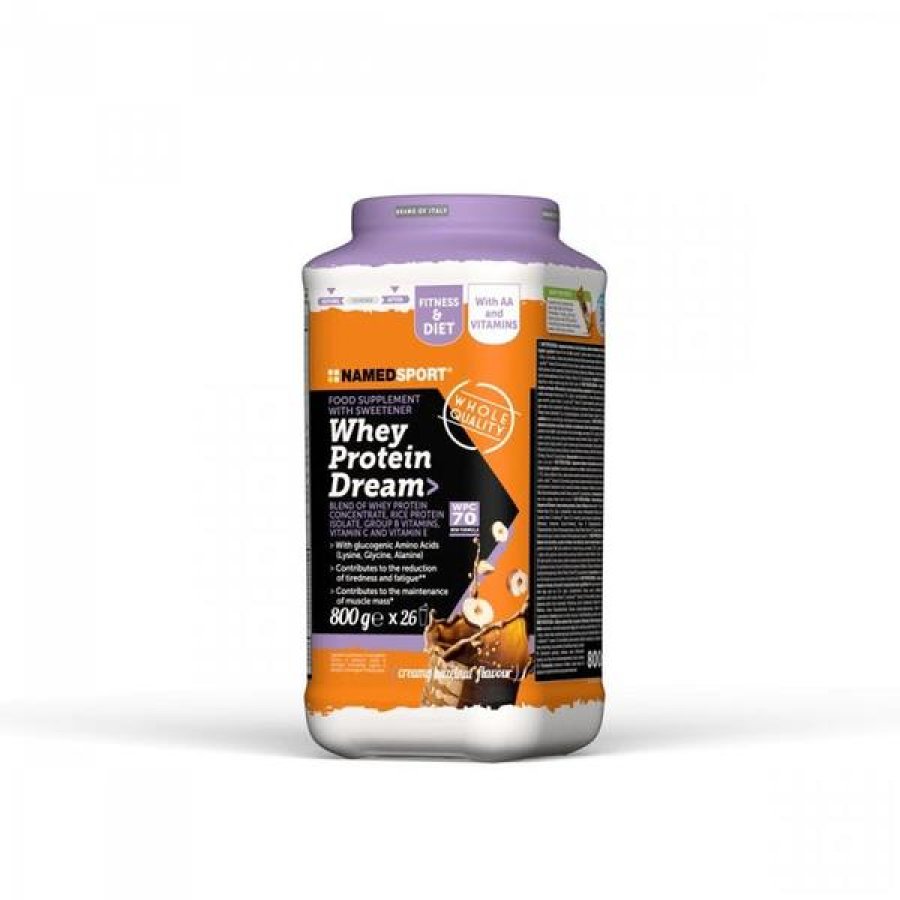 Whey Protein Dream crema hazelnut 800 g - proteine del siero del latte gusto nocciola per sportivi
