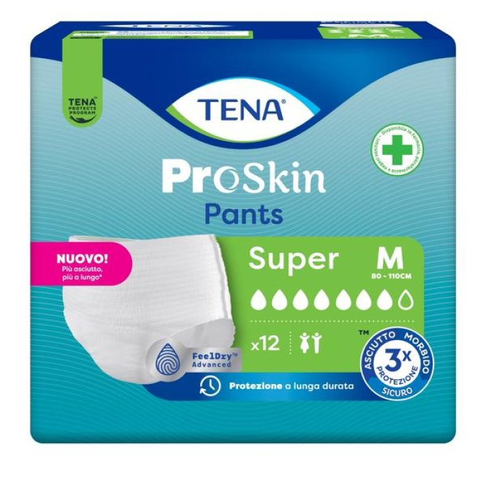 Tena Pants Super M 12 pezzi - pannoloni a mutandina super assorbenti taglia M