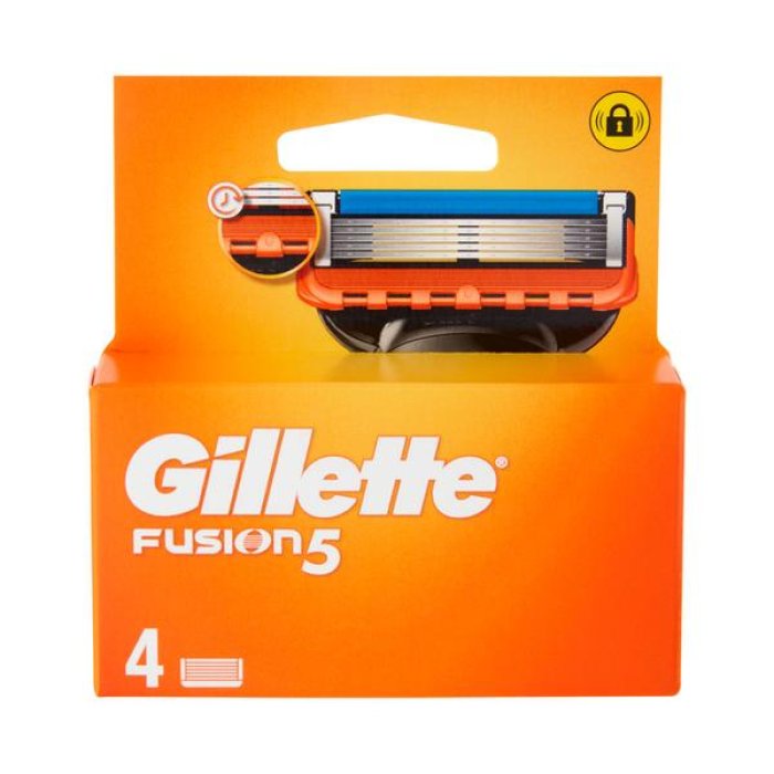 Gillette Fusion5 lame di ricambio 4 pezzi - testine a 5 lame per rasatura precisa