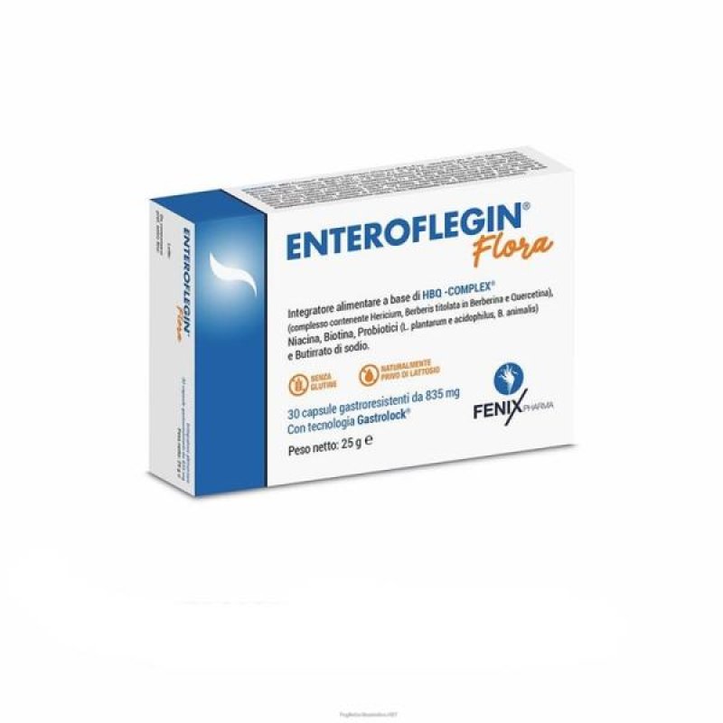 Enteroflegin Flora 30 Capsule Integratore per l’Equilibrio della Flora Intestinale Salzwedel