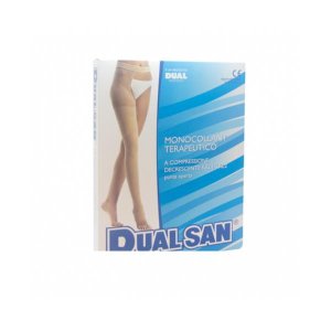 Dualsan Monocollant Plus Calza Monogamba a Compressione Graduata Antitrombosi per Uomo e Donna