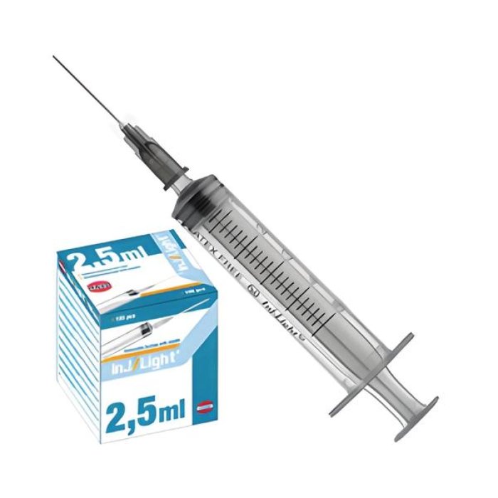 Sir Plas siringa sterile 2,5 ml G23 10 pezzi SF+ - siringhe monouso con ago