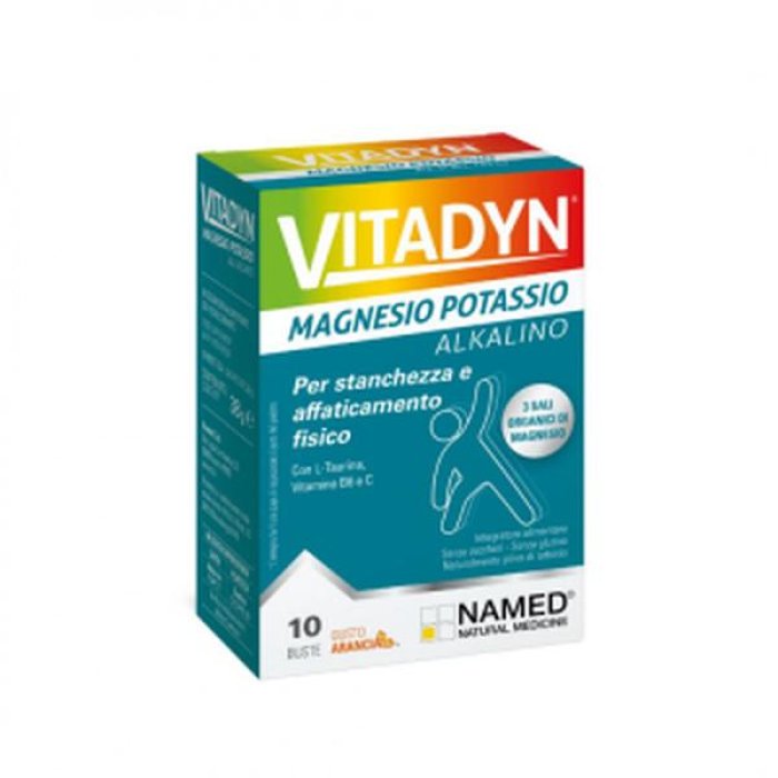 Named Vitadyn - Magnesio e Potassio Alkalino Integratore Alimentare 10 Bustine