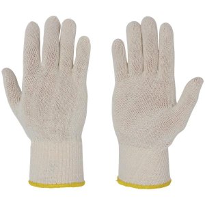 Guanti in filo di cotone con polsino elastico taglia S – 1 paio traspirante e confortevole per lavoro e uso quotidiano