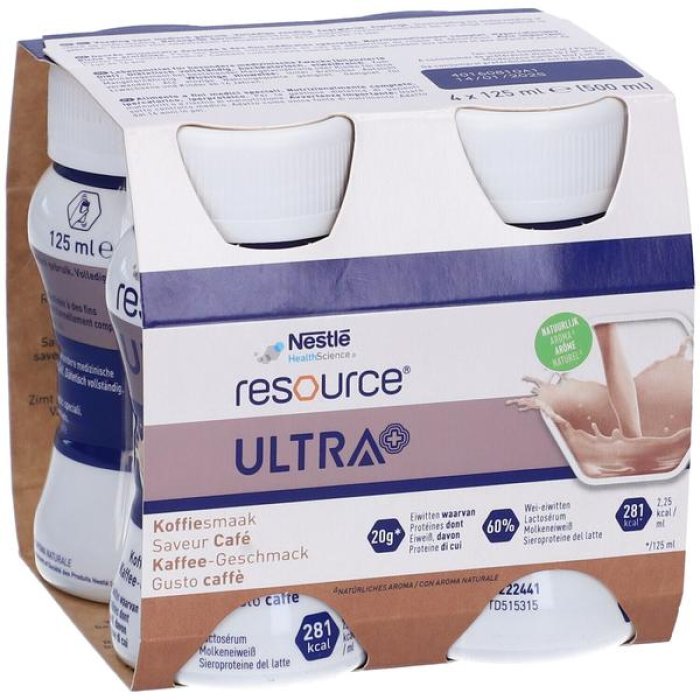 Resource Ultra+ caff? 4 bottiglie - bevanda nutrizionale iperproteica gusto caffè