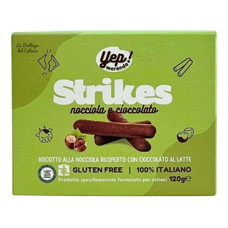 Yep Merenda Strikes Nocciole 120 g – Snack alla Nocciola per Merenda Gustosa e Croccante