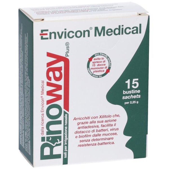 Rinoway Plus Sali Isotonici 15 Bustine per Lavaggi Nasali Delicati and Sicuri – Pulizia the Naso di Adulti e Bambini