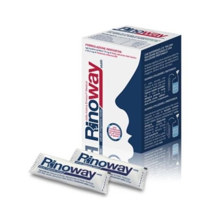 Rinoway Plus Sali Isotonici Nasali 30 Bustine per Lavaggi Delicati e Igiene Quotidiana del Naso