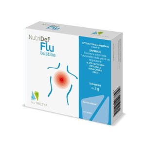 Nutridef Flu Integratore per le Difese Immunitarie 18 Bustine da 3 g contro Influenza e Raffreddore