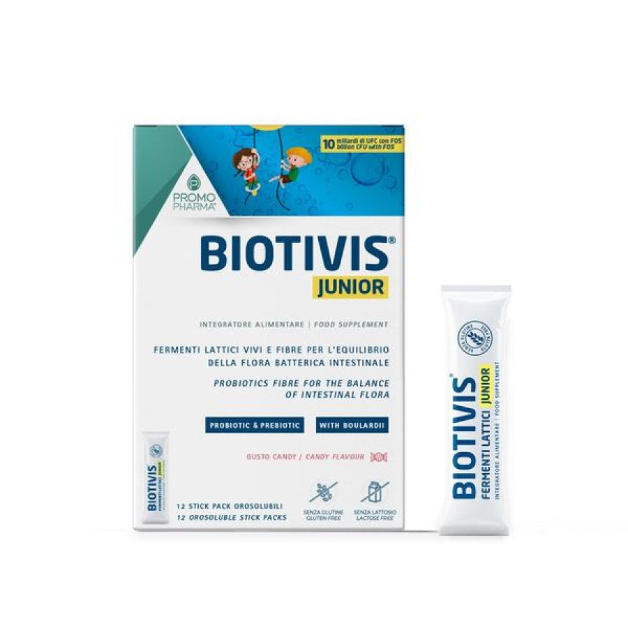 Biotivis Junior 12 stick - probiotico per bambini in stick orosolubili