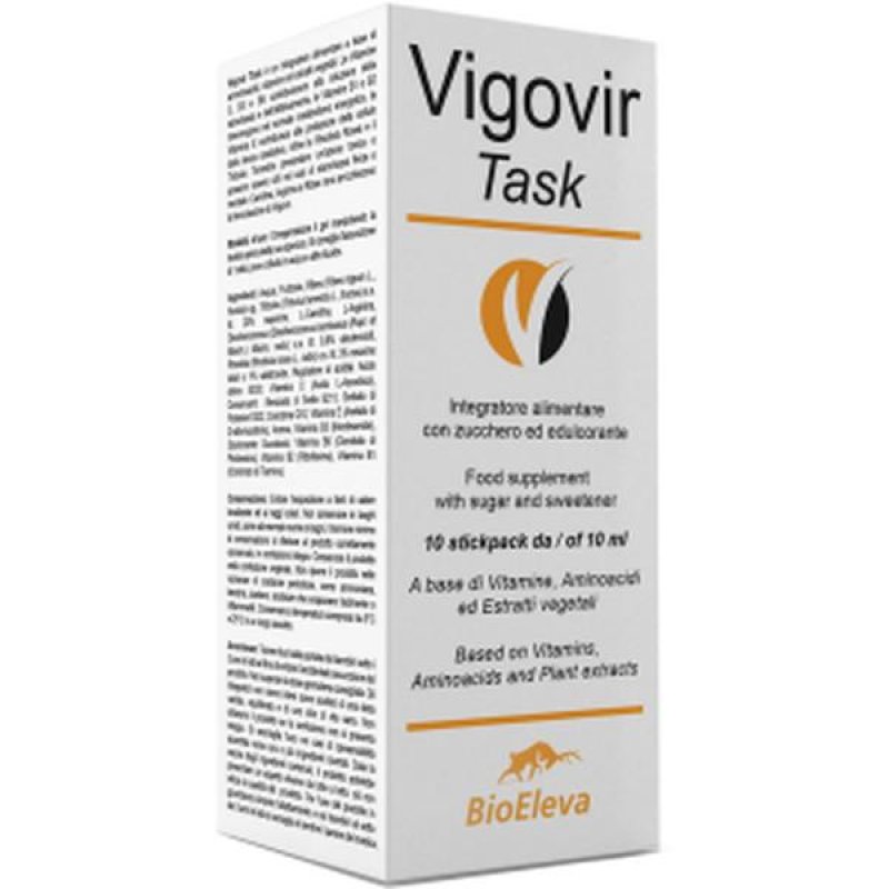 Vigovir Task Integratore Alimentare 10 Stick Orali per il Supporto delle Difese Immunitarie