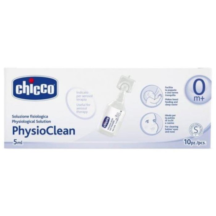 Physioclean soluzione isotonica 10 flaconcini 5 ml - lavaggi nasali per bambini e neonati