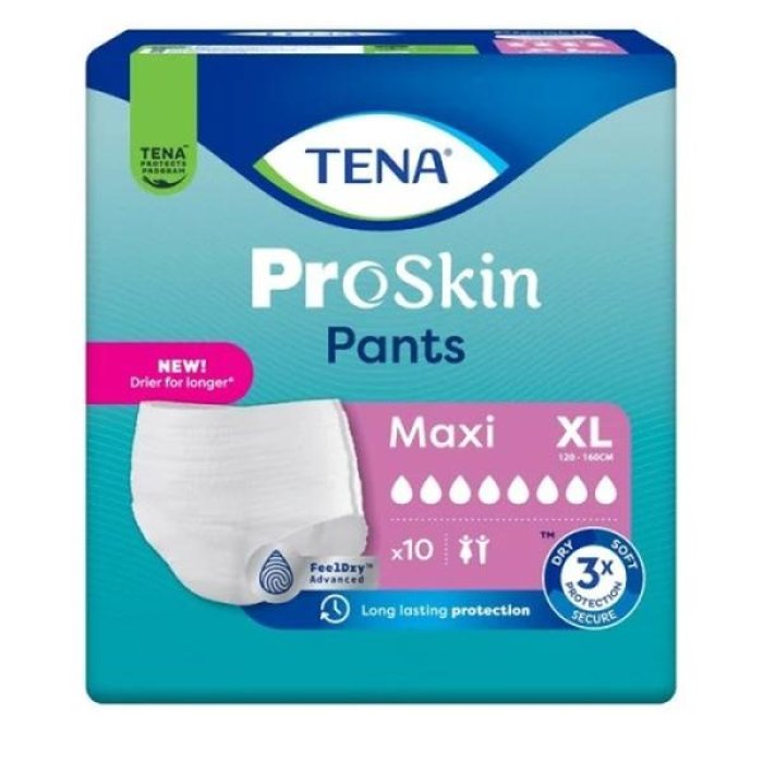 Tena ProSkin - Pants Maxi Mutandine Assorbenti per Incontinenza Taglia XL 10 pezzi