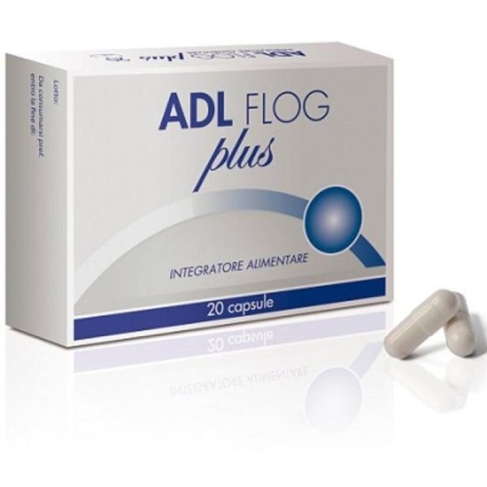 Adl Flog Plus 20 Capsule Integratore Antinfiammatorio per Articolazioni Muscoli e Tendini