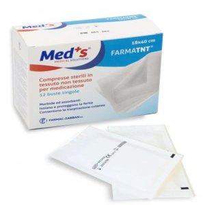 Garza F Care TNT 18x40 cm 12 pezzi - garze in tessuto non tessuto per medicazione