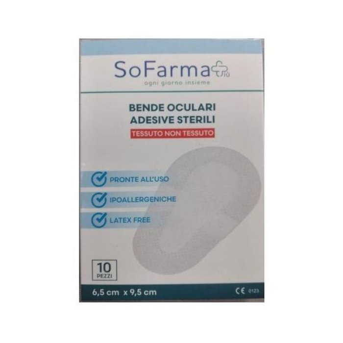 Benda Oculare Monouso 10 Pezzi – Benda per Occhio Protettiva e Assorbente per Medicazione Oculare