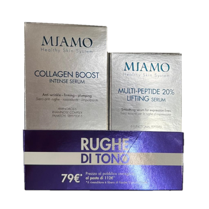 Miamo Cofanetto Rughe di Tono Collagen Boost 30ml + Multi-peptide 10ml