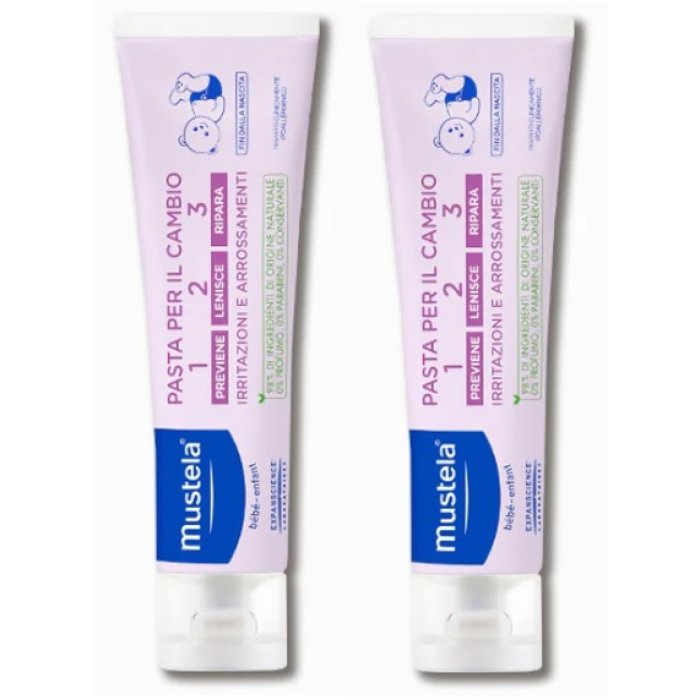Mustela Pasta Cambio 123 Lentiva Protettiva 2 x 150 ml  Bipack 