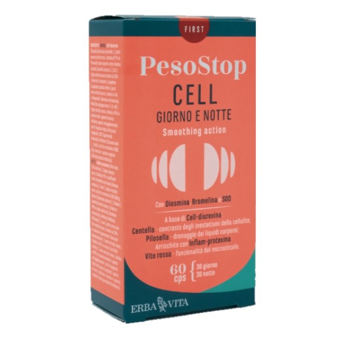 Erba Vita Peso Stop Cell Giorno E Notte Integratore Alimentare 60 Capsule