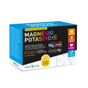 Erba Vita Magnesio E Potassio + Vitamina C Gusto Limone 20 Buste