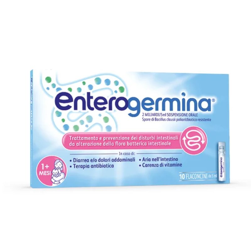 Enterogermina 2 Miliardi/5 Ml  Sospensione Orale  fermenti lattici 10 Flaconcini 5 Ml