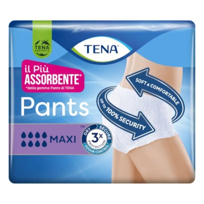 Tena Pants Maxi Mutandine Assorbenti per Perdite Urinarie Taglia L, 8 Pezzi
