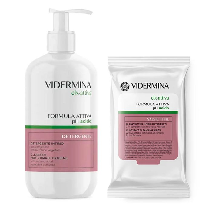 Vidermina Clx Attiva - Detergente Intimo 500ml + 15 Salviette Intime