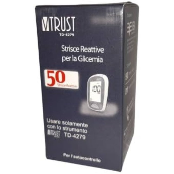 Strisce Misurazione Glicemia Vtrust TD-4279 50 Pezzi
