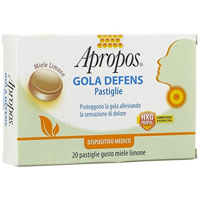 Apropos Gola Defens Pro 20 Pastiglie Miele E Limone