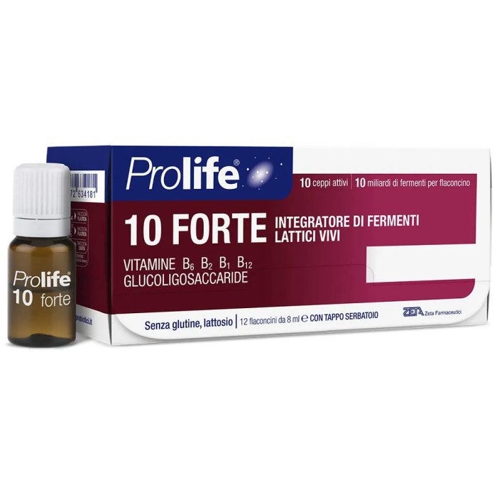 Prolife Intestino Sano 10 Forte Integratore Fermenti Lattici 12 Flaconcini