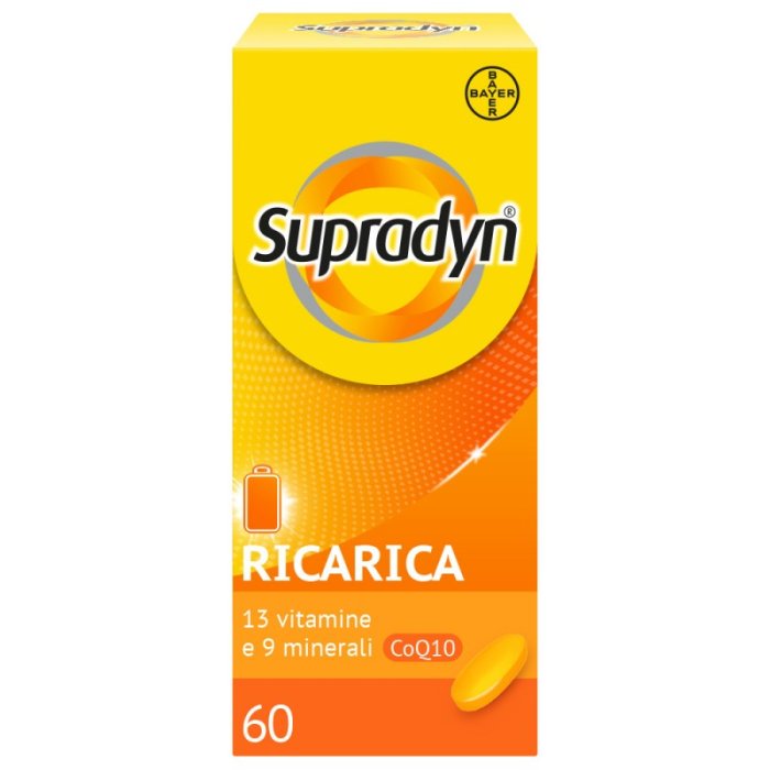 Supradyn ricarica 60 compresse multivitaminico con 13 vitamine, 9 minerali e coenzima Q10