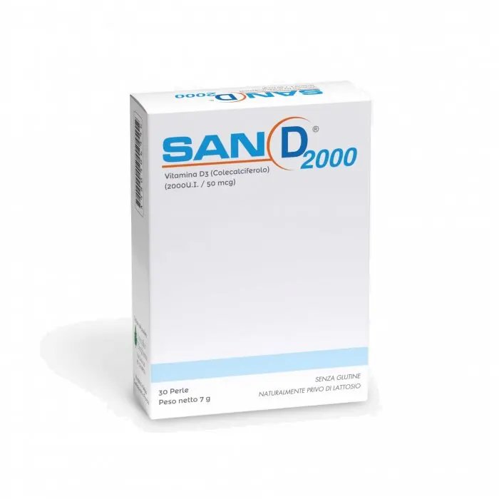 San D 2000 Integratore di vitamina D3 per ossa e immunità 30 capsule soft gel