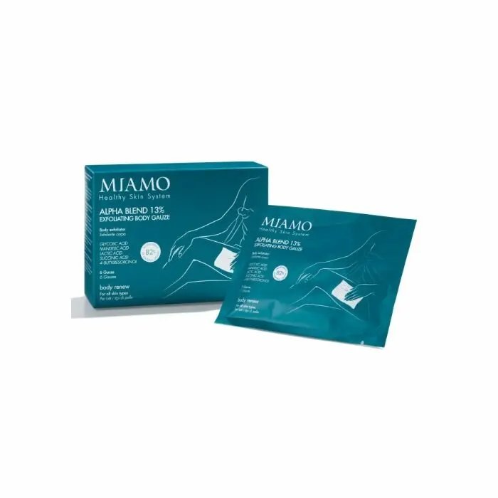 Miamo Alpha Blend 13% Esfoliante Corpo Garze Imbevute 6 Bustine
